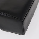 GIVENCHY Hand Bag Leather Black Gold Auth ka009-15