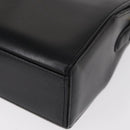 GIVENCHY Hand Bag Leather Black Gold Auth ka009-16