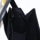 GIVENCHY Hand Bag Leather Black Gold Auth ka009-18