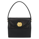 GIVENCHY Hand Bag Leather Black Gold Auth ka009-13