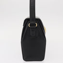 GIVENCHY Hand Bag Leather Black Gold Auth ka009-4