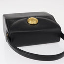 GIVENCHY Hand Bag Leather Black Gold Auth ka009-6