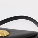 GIVENCHY Hand Bag Leather Black Gold Auth ka009-8