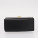 GIVENCHY Hand Bag Leather Black Gold Auth ka009-5