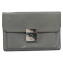LOUIS VUITTON Taiga Selenga Clutch Bag Ardoise M30782 LV Auth ka010-13
