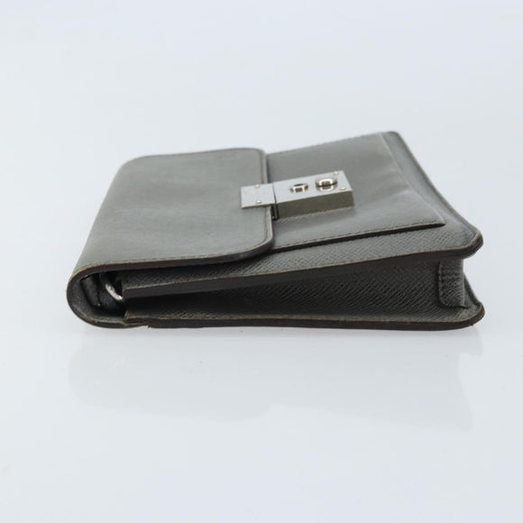 LOUIS VUITTON Taiga Selenga Clutch Bag Ardoise M30782 LV Auth ka010