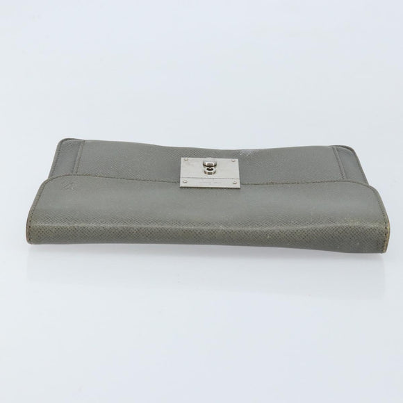 LOUIS VUITTON Taiga Selenga Clutch Bag Ardoise M30782 LV Auth ka010