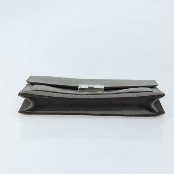 LOUIS VUITTON Taiga Selenga Clutch Bag Ardoise M30782 LV Auth ka010