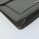 LOUIS VUITTON Taiga Selenga Clutch Bag Ardoise M30782 LV Auth ka010-15