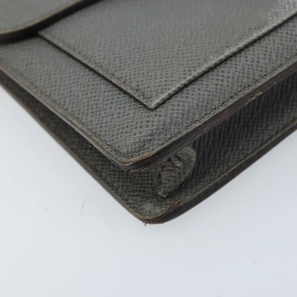 LOUIS VUITTON Taiga Selenga Clutch Bag Ardoise M30782 LV Auth ka010