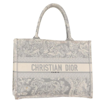 Christian Dior Toile De Jouy Book Tote Hand Bag Canvas Gray Auth ka013V