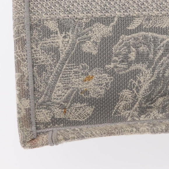 Christian Dior Toile De Jouy Book Tote Hand Bag Canvas Gray Auth ka013V