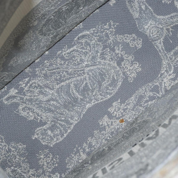 Christian Dior Toile De Jouy Book Tote Hand Bag Canvas Gray Auth ka013V