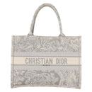 Christian Dior Toile De Jouy Book Tote Hand Bag Canvas Gray Auth ka013V-2