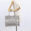 Christian Dior Toile De Jouy Book Tote Hand Bag Canvas Gray Auth ka013V-21
