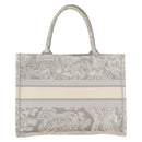 Christian Dior Toile De Jouy Book Tote Hand Bag Canvas Gray Auth ka013V-3