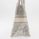 Christian Dior Toile De Jouy Book Tote Hand Bag Canvas Gray Auth ka013V-5