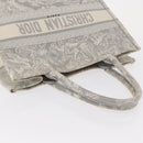 Christian Dior Toile De Jouy Book Tote Hand Bag Canvas Gray Auth ka013V-6