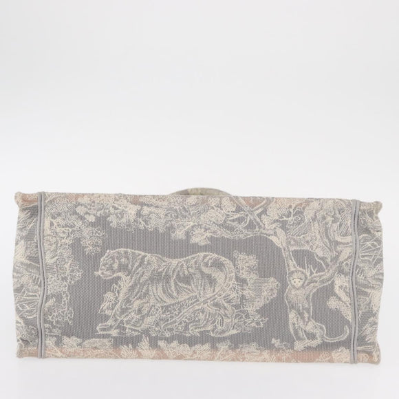 Christian Dior Toile De Jouy Book Tote Hand Bag Canvas Gray Auth ka013V