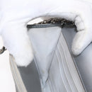 CHANEL Matelasse Chain Wallet Leather Silver CC Auth ka015-22