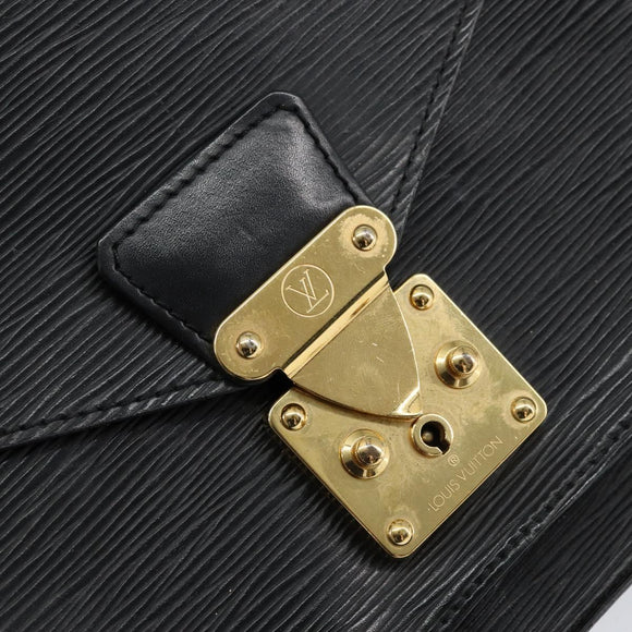 LOUIS VUITTON Epi Monceau 28 Hand Bag Black M52122 LV Auth ka020