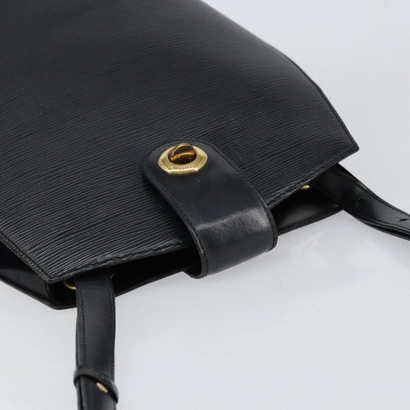 LOUIS VUITTON Epi Cluny Shoulder Bag Black M52252 LV Auth ka026
