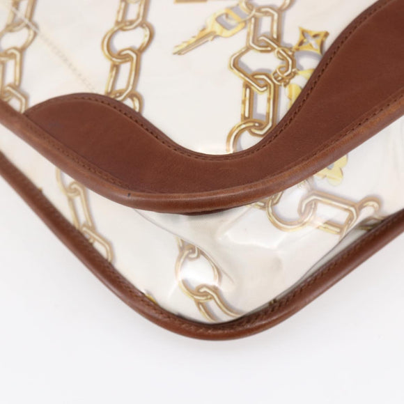 LOUIS VUITTON Monogram Charm Musette Shoulder Bag White M95158 LV Auth ka027