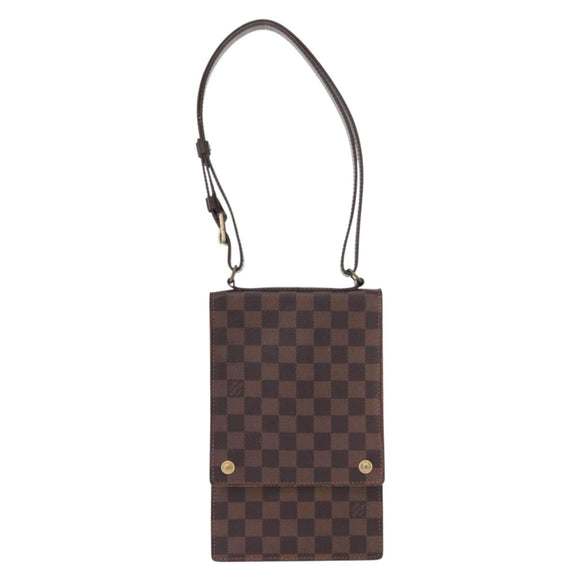 LOUIS VUITTON Damier Ebene Portello Shoulder Bag N45271 LV Auth ka033