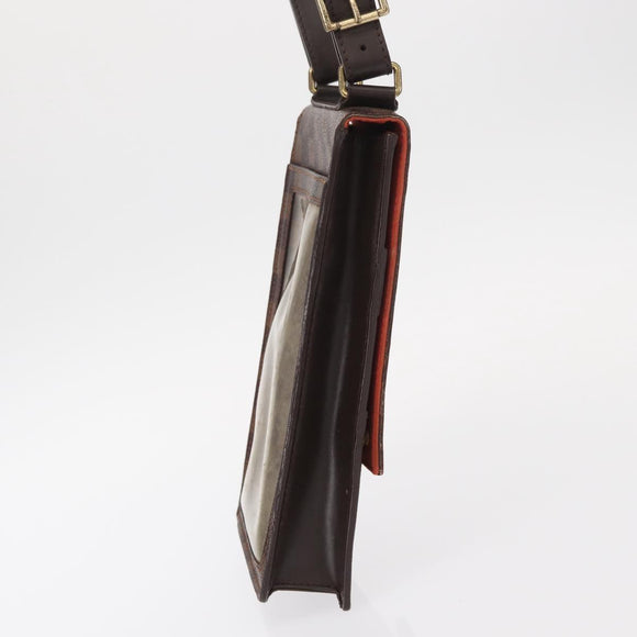 LOUIS VUITTON Damier Ebene Portello Shoulder Bag N45271 LV Auth ka033