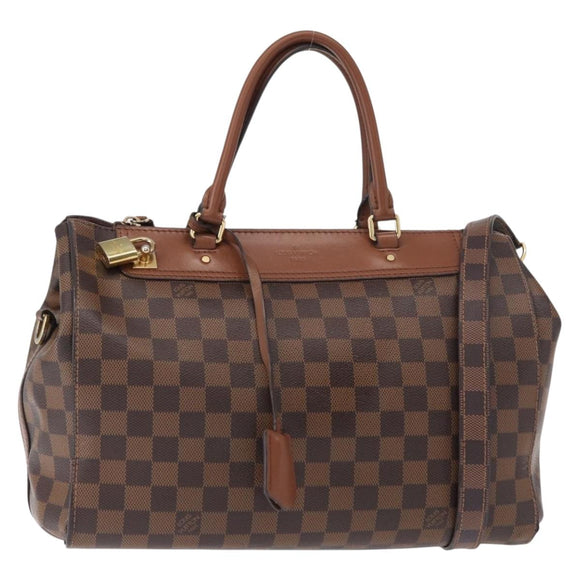 LOUIS VUITTON Damier Ebene Greenwich Hand Bag 2way N41337 LV Auth ka034