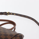 LOUIS VUITTON Damier Ebene Greenwich Hand Bag 2way N41337 LV Auth ka034-15