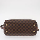 LOUIS VUITTON Damier Ebene Greenwich Hand Bag 2way N41337 LV Auth ka034-5