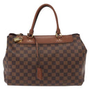 LOUIS VUITTON Damier Ebene Greenwich Hand Bag 2way N41337 LV Auth ka034-13