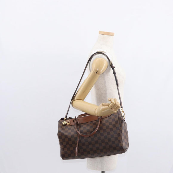 LOUIS VUITTON Damier Ebene Greenwich Hand Bag 2way N41337 LV Auth ka034