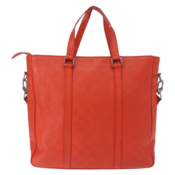 LOUIS VUITTON Damier Anfini Tadao PM 2Way Hand Bag Orange N41268 LV Auth ka035 - 0