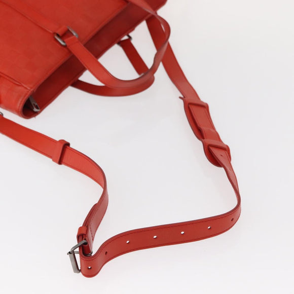 LOUIS VUITTON Damier Anfini Tadao PM 2Way Hand Bag Orange N41268 LV Auth ka035