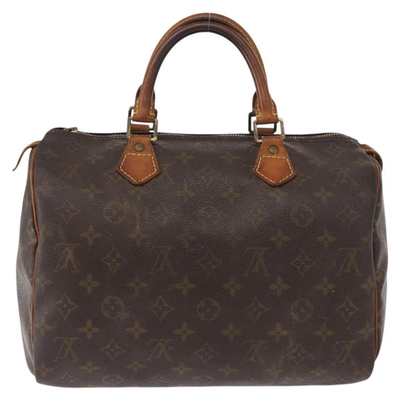 LOUIS VUITTON Monogram Speedy 30 Hand Bag M41526 LV Auth ka038