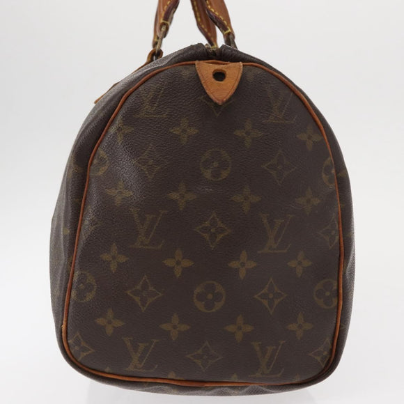 LOUIS VUITTON Monogram Speedy 30 Hand Bag M41526 LV Auth ka038