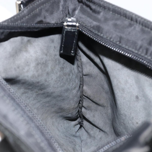 PRADA Shoulder Bag Nylon Black Silver Auth ka039