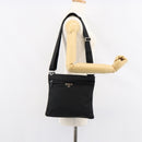 PRADA Shoulder Bag Nylon Black Silver Auth ka039-23