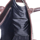 BURBERRY Nova Check Hand Bag Canvas Beige Silver Auth ka042-17