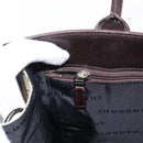 BURBERRY Nova Check Hand Bag Canvas Beige Silver Auth ka042-19