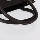 BURBERRY Nova Check Hand Bag Canvas Beige Silver Auth ka042-8