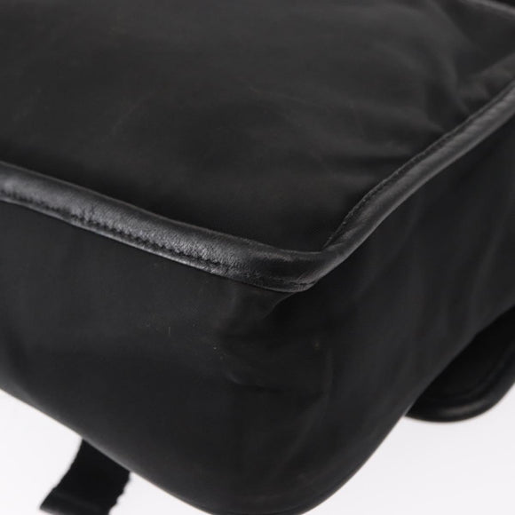 PRADA Shoulder Bag Nylon Black Silver Auth ka045