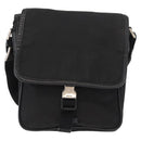PRADA Shoulder Bag Nylon Black Silver Auth ka045-13