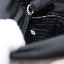 PRADA Shoulder Bag Nylon Black Silver Auth ka045-12