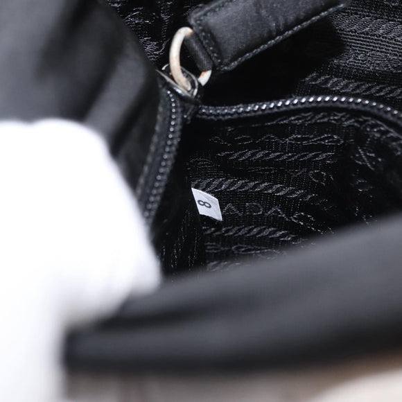 PRADA Shoulder Bag Nylon Black Silver Auth ka045