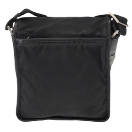 PRADA Shoulder Bag Nylon Black Silver Auth ka045 - 0