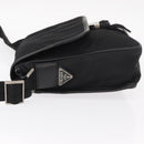 PRADA Shoulder Bag Nylon Black Silver Auth ka045-4