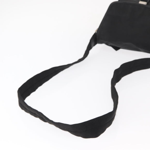 PRADA Shoulder Bag Nylon Black Silver Auth ka045